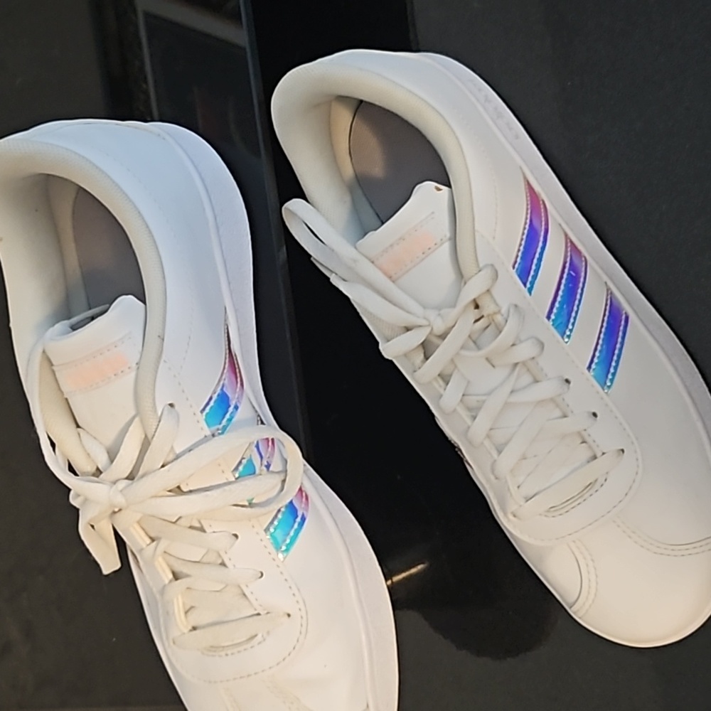 Adidas white Grand Court sneakers youth size 6 - Picture 4 of 11